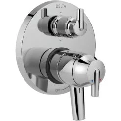 Delta Trinsic 17 Series Pressure Balanced Valve Trim with Integrated Volume Control and 6 Function Diverter for Three Shower Applications - Less Rough-In