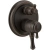 Delta Cassidy 17 Series Pressure Balanced Valve Trim with Integrated Volume Control and 6 Function Diverter for Three Shower Applications - Less Rough-In