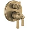 Delta Dorval 17T Series Thermostatic Valve Trim with Integrated Volume Control and 3 Function Diverter for Two Shower Applications - Less Rough-In
