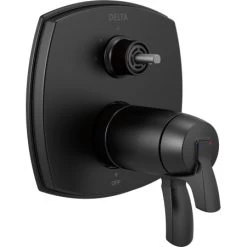 Delta Stryke 17T Series Thermostatic Valve Trim with Integrated Volume Control and 3 Function Diverter for Two Shower Applications - Less Rough-In and Handles