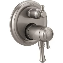 Delta Cassidy 17T Series Thermostatic Valve Trim with Integrated Volume Control and 3 Function Diverter for Two Shower Applications - Less Rough-In