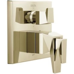 Delta Trillian 17T Series Thermostatic Valve Trim with Integrated Volume Control and 6 Function Diverter for Three Shower Applications - Less Rough-In