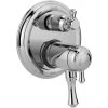 Delta Cassidy 17T Series Thermostatic Valve Trim with Integrated Volume Control and 6 Function Diverter for Three Shower Applications - Less Rough-In