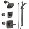 Delta Monitor 14 Series Single Function Pressure Balanced Shower System with Shower Head, 2 Body Sprays and Hand Shower - Includes Rough-In Valves