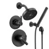 Delta Monitor 17 Series Dual Function Pressure Balanced Shower System with Integrated Volume Control, Shower Head, and Hand Shower - Includes Rough-In Valves