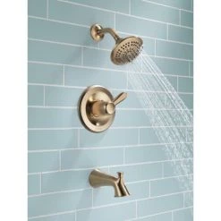 Delta Lahara Monitor 14 Series Tub and Shower Trim Package with 1.75 GPM Multi Function Shower Head -Delta Faucet Store t14438 cz water 02 web